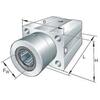 Flanged Tandem Linear bushing unit Closed, self-aligning With sealing KTFS12-PP-AS